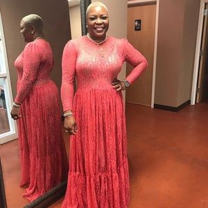 Custom Coral Maxi Dress